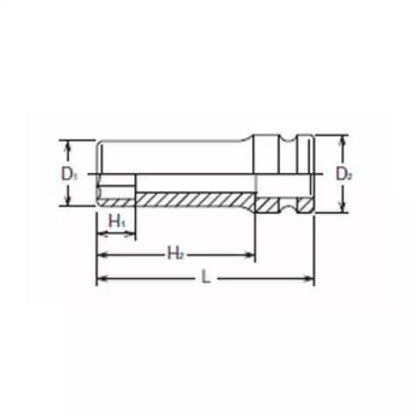 Ko-ken 3/8" Drive 6-point Standard Walled Deep Impact Sockets