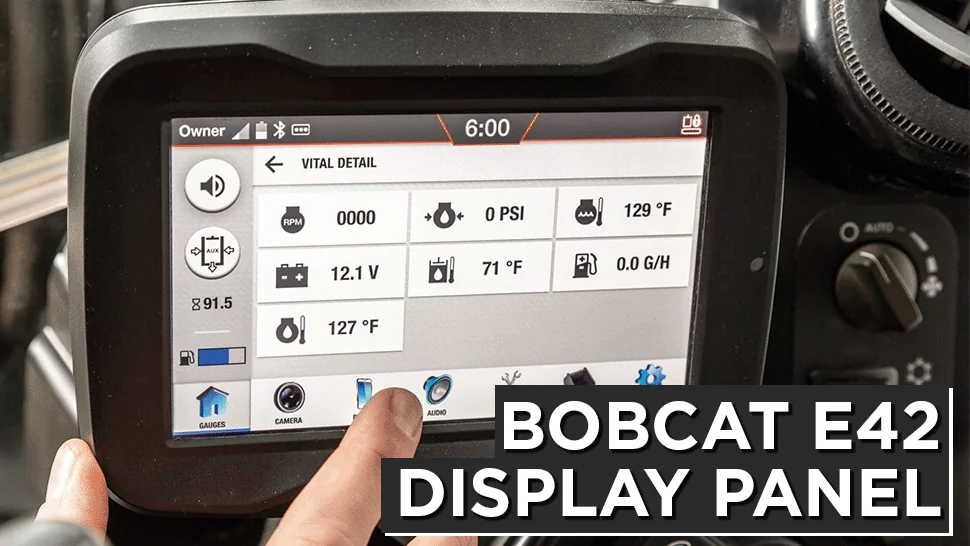 Bobcat E42 touchscreen display panel.